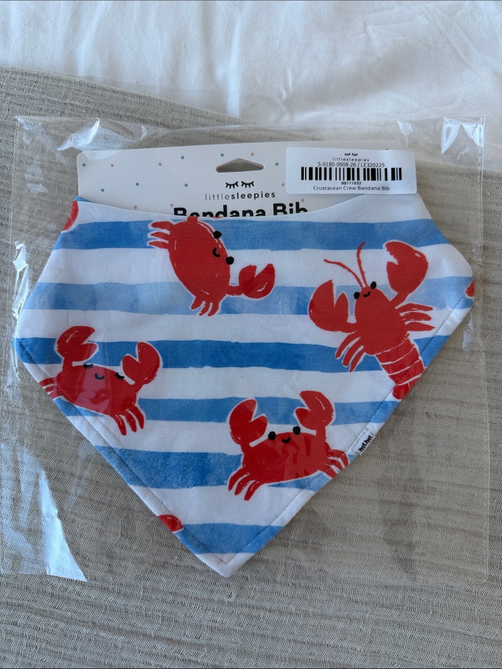Little Sleepies Crustacean Crew Bandana Bib